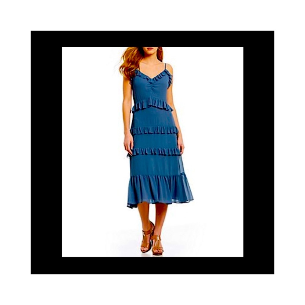 Michael Kors long ruffle chiffon dress